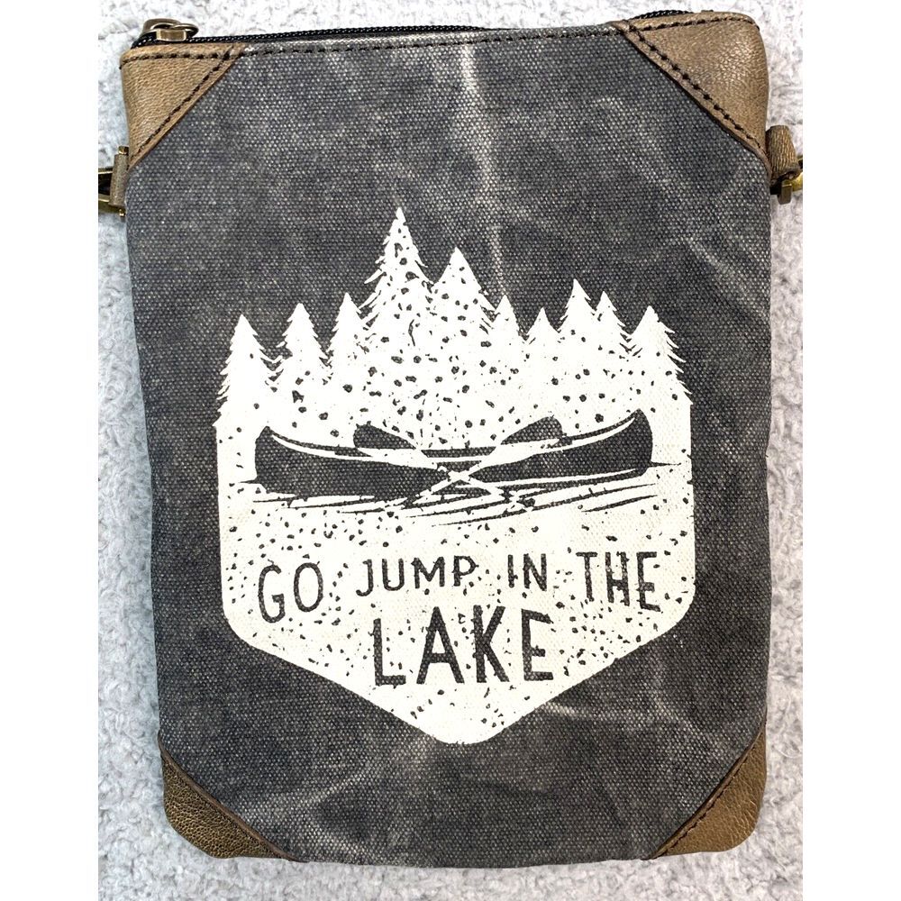 Mona B. Crossbody Handbag Lakeside Go Jump In The Lake‎ New With Tags